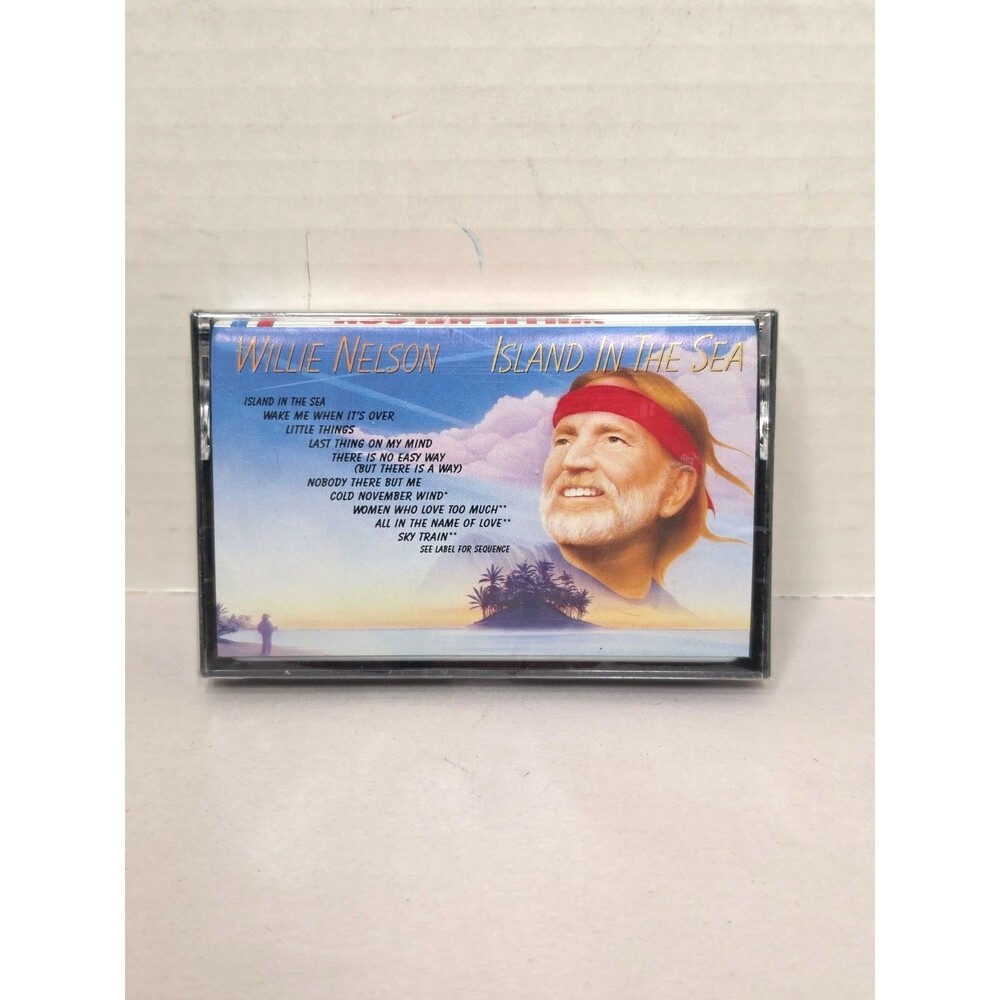 ‎New Sealed Willie Nelson ‎: Island In The Sea (Cassette Tape 1987 Columbia
